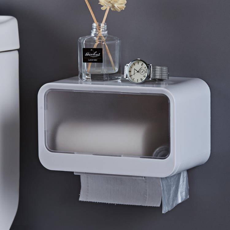 衛生間紙巾盒廁所洗手間免打孔創意家用置物架浴室衛生紙抽紙卷紙 樂樂百貨