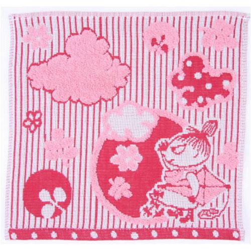 小不點 紅色 毛巾 方巾 手帕 25×25cm 嚕嚕咪 放風箏 Moomins 日貨 正版 授權 J00030218