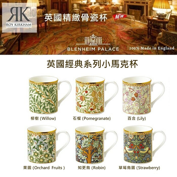 英Roy kirkham 英式經典280ml金邊骨瓷杯(六款選擇)【領券滿額再折千6/30止】