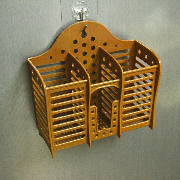 開發票 筷籠 三格筷子筒加厚塑料筷架免釘吸盤壁掛式餐具瀝水架簍廚房用品