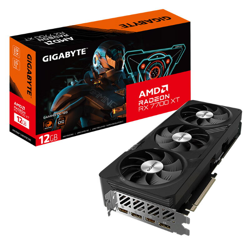 AMD顯示卡臺式機電腦遊戲獨立顯示卡 RX7700XT GAMINGOC 12G【宜家良品百貨】