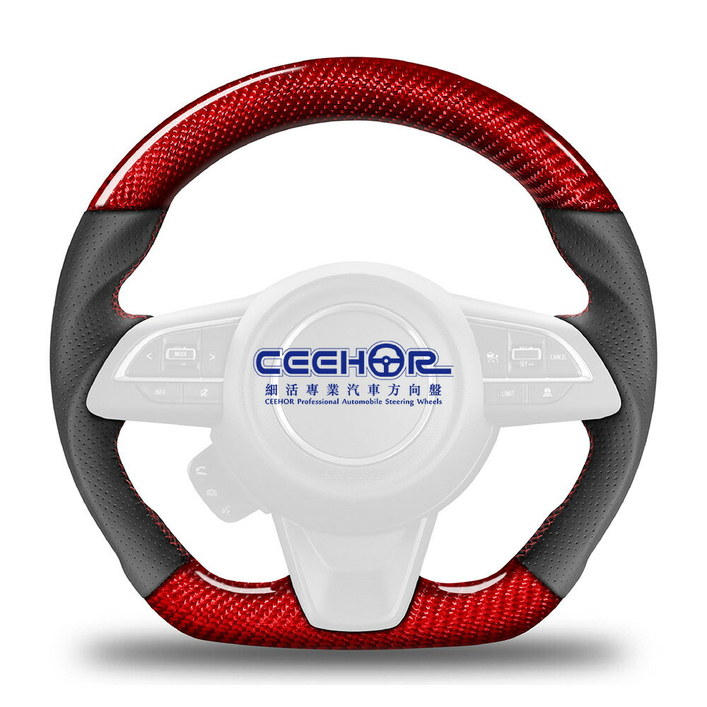 [細活方向盤] 紅色碳纖維款 JIMNY SUZUKI 鈴木 變形蟲方向盤