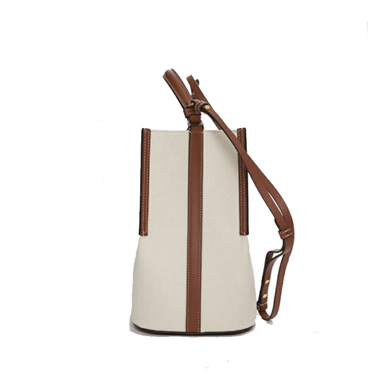 BURBERRY 小型標誌圖案棉質帆布 Peggy 水桶包 80268241~【 菲尼斯 國際精品 ★ 疊加現抵$1520 】 2