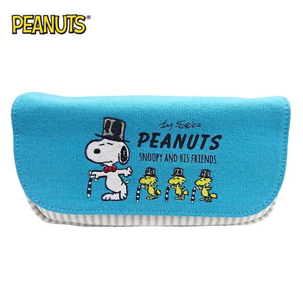 【日本正版】史努比 帆布 掀蓋筆袋 鉛筆盒 筆袋 Snoopy PEANUTS - 080970