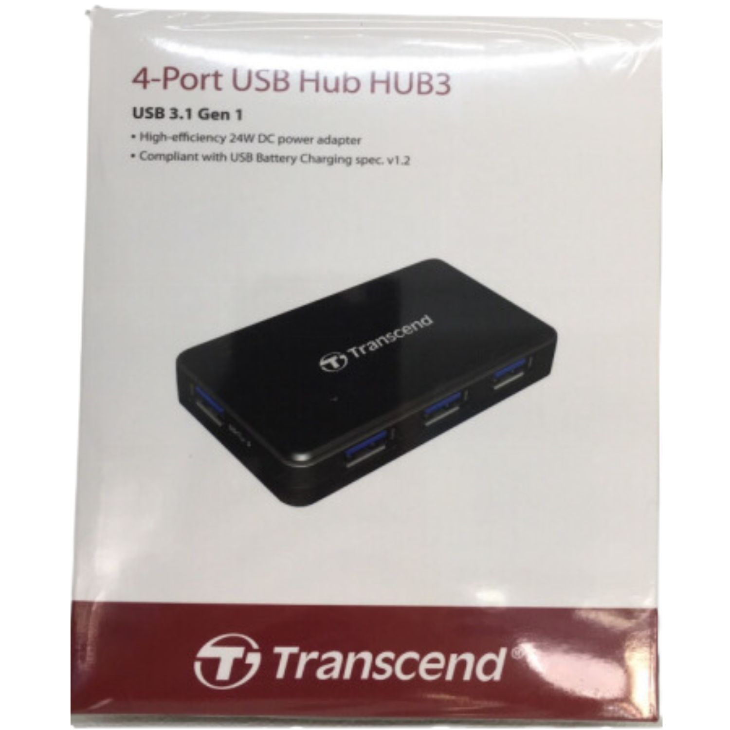 [玉山網] TRANSCEND 創見 4-Port HUB USB 3.1 集線器 TS-HUB3K 附變壓器
