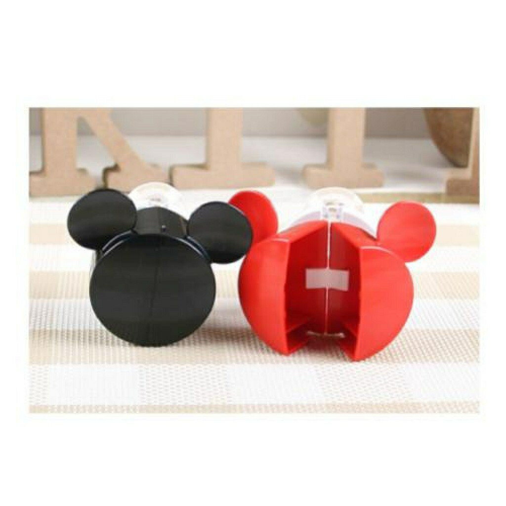 【震撼精品百貨】Micky Mouse 米奇/米妮 DISNEY 米奇 MICKEY 牙刷收納架(紅&黑/頭型/二入) 震撼日式精品百貨