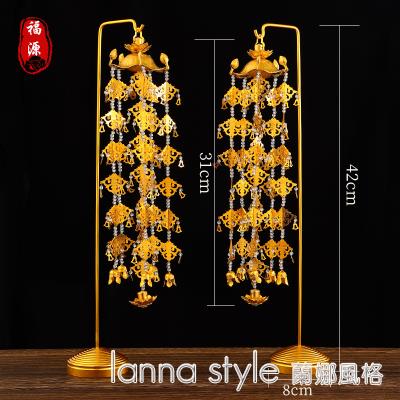 福源金蓮花佛前供花供具鎏金瓔珞寶蓋供佛幢幡擺件佛堂寺廟 幸福驛站