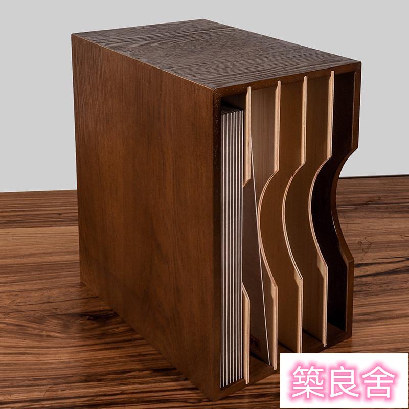 附發票~ 黑膠唱片架 古典懷舊LP唱片收納架 黑膠碟片收納箱 CD架 收納架