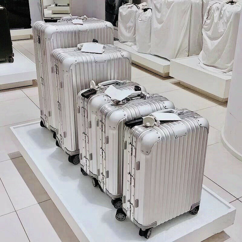 【免運+臺灣出貨】德國全鋁鎂合金行李箱20寸登機箱大容量拉桿箱金屬旅行箱 男女皮箱