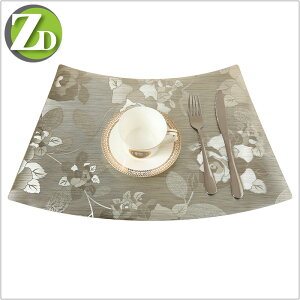 圓桌用酒店歐式西餐墊防水防滑隔熱碗墊盤墊軟玻璃硅膠扇形餐具墊