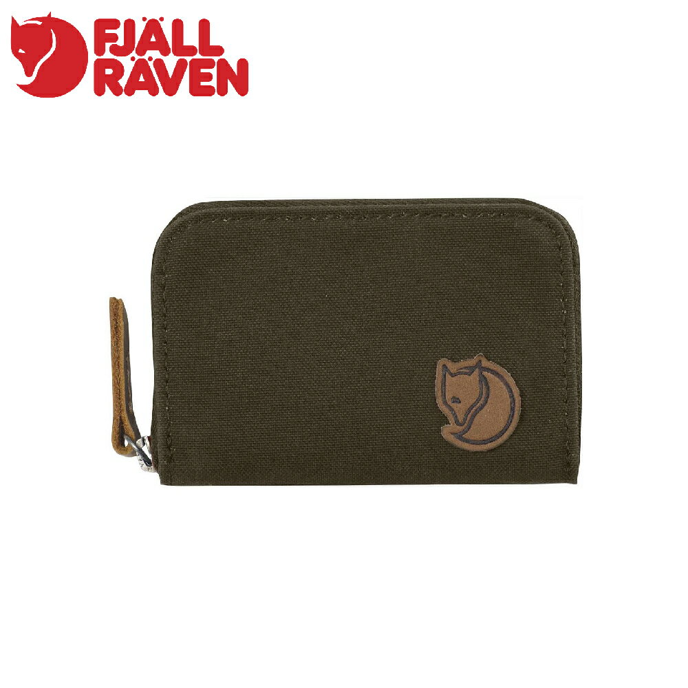 【Fjallraven 小狐狸 Zip Card Holder名片夾《深橄欖》】F24218/小錢包/零錢/卡夾