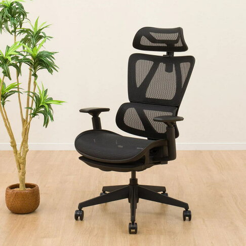 人體工學椅 電腦椅 辦公椅 OC707 彈性網布 BK NITORI宜得利家居 0
