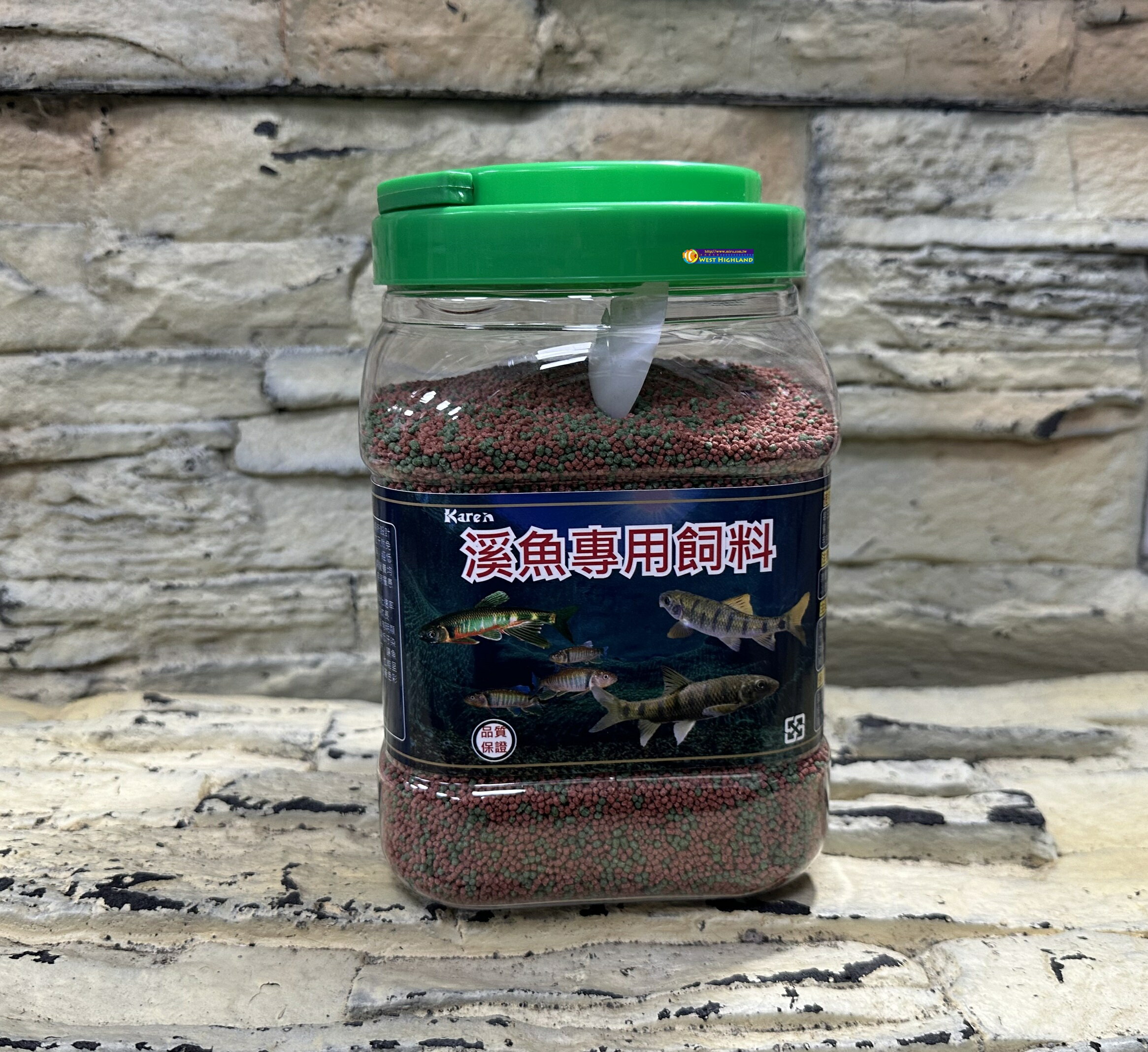 【西高地水族坊】KAREN 溪魚專用飼料(石斑魚，苦花，溪哥，黑尾冬)(小粒)(1kg)