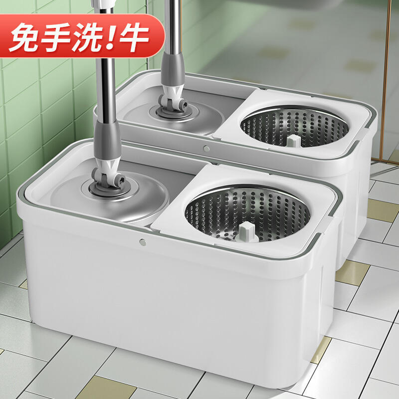 2023新款旋轉拖把家用一拖淨免手洗甩乾拖布桶懶人地拖地神器墩布