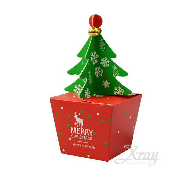 16公分耶誕節裝飾禮品盒+鈴鐺，聖誕節/禮物盒/雪人/聖誕老公公/吊飾/聖誕佈置/聖誕造景/聖誕裝飾/，X射線【X284591】