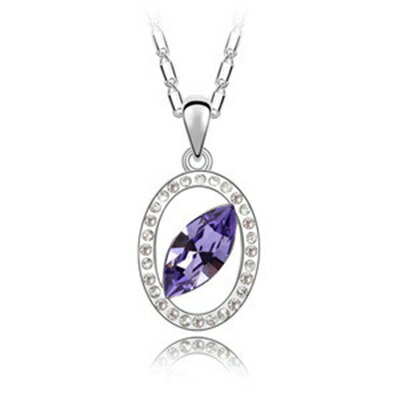 現貨+預購 925純銀項鍊水晶吊墜-精緻質感深海之心眸七夕情人節禮物女飾品6色73bb214【獨家進口】【米蘭精品】 2