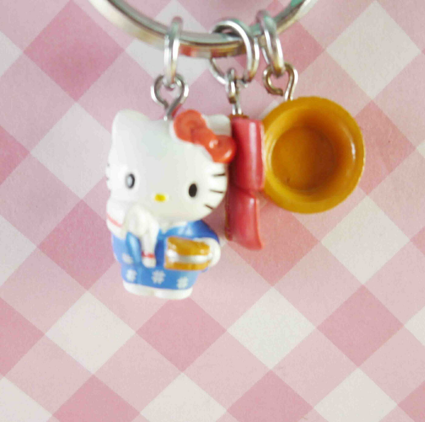 【震撼精品百貨】Hello Kitty 凱蒂貓 鎖圈-溫泉 震撼日式精品百貨