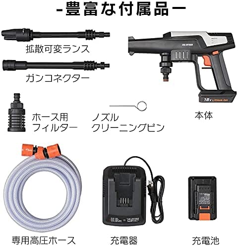 免運) IRIS OHYAMA 充電式高壓清洗機附帶電池JHW-201 日本代購| Metis