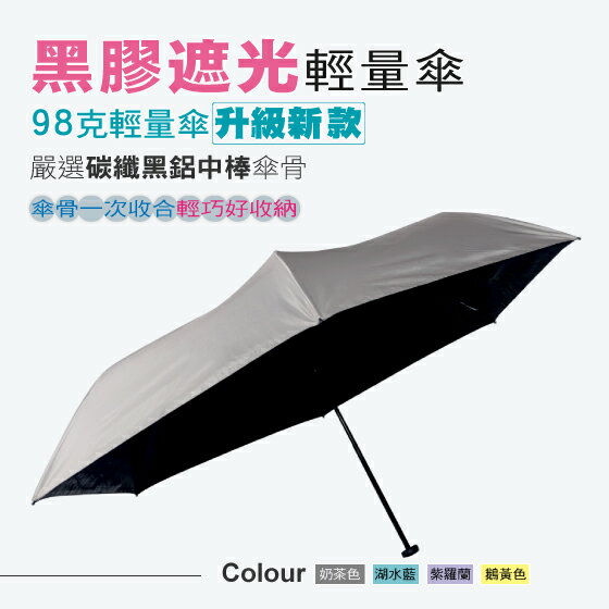 黑膠遮光輕量傘（奶茶色）／ / 抗UV /MIT洋傘/ 防曬傘 /雨傘 / 折傘 / 戶外用品/MOMI宅便舖