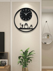 裝飾掛鐘 龍貓掛鐘客廳時尚創意餐廳掛墻鐘表現代簡約藝術裝飾掛表家用時鐘