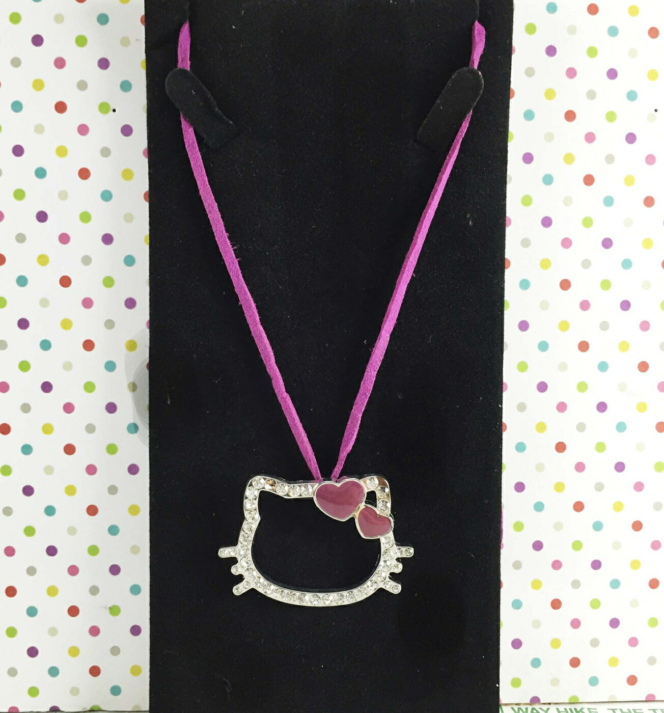 【震撼精品百貨】Hello Kitty 凱蒂貓 造型項鍊-深紫 震撼日式精品百貨