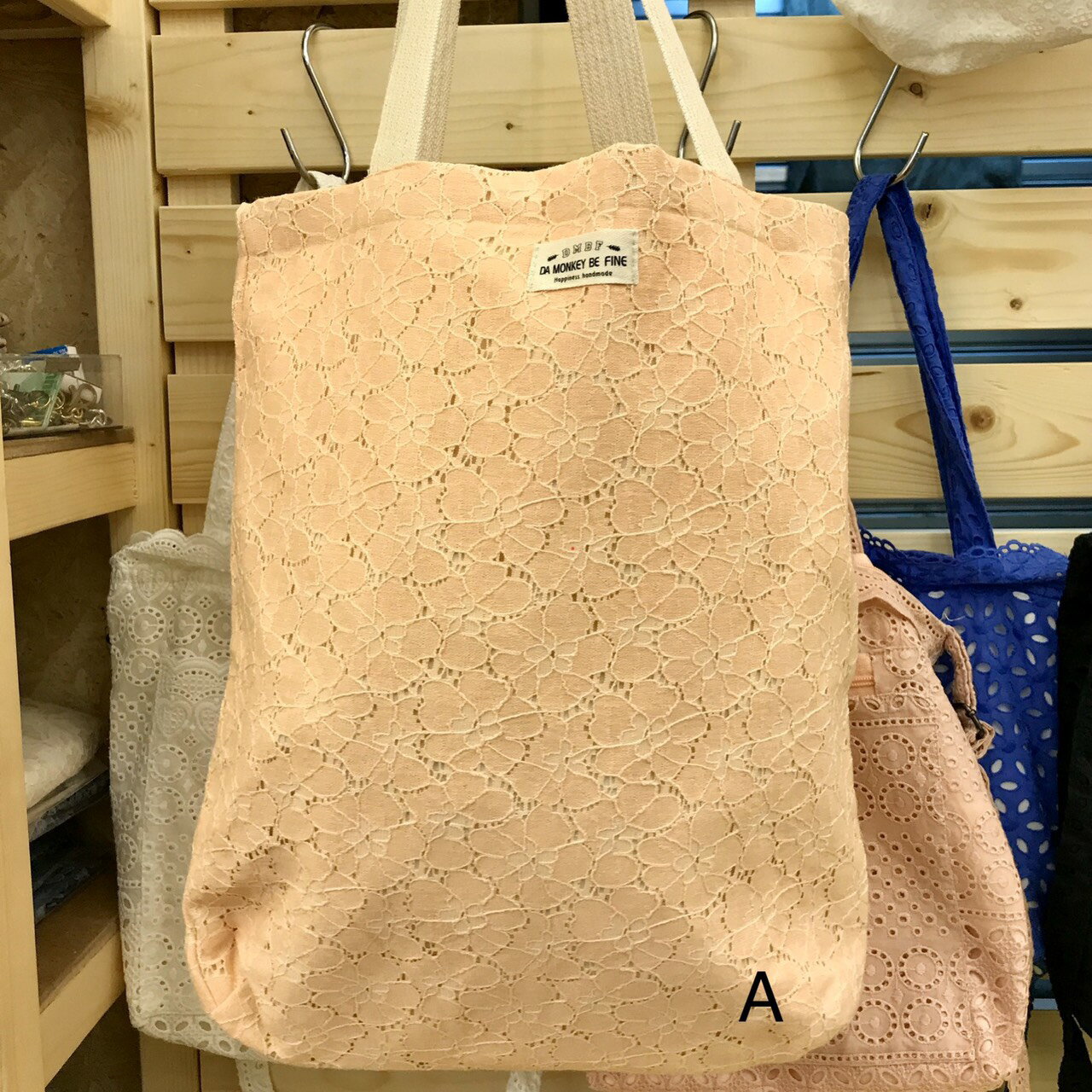 小清新文青風★蕾絲花布★帆布袋★摺疊環保袋