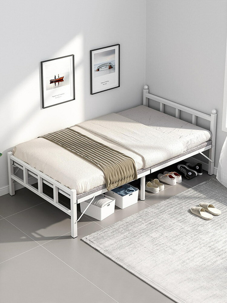 APP下單享點數9% 折疊床家用可折疊簡易床小床辦公室午休1.2m單人床出租房成人鐵床