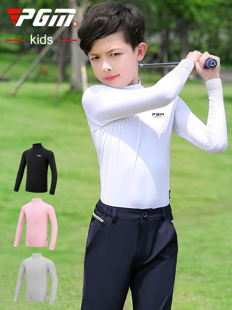 PGM新品 高爾夫打底衫 春秋季服裝兒童青少年衣服男童時尚打底衣