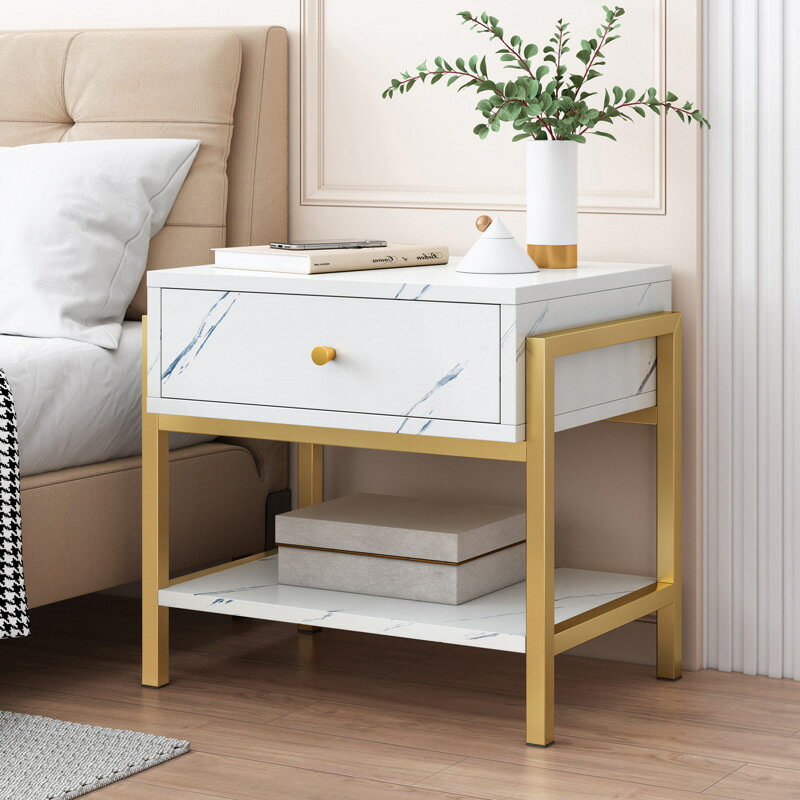 APP下單享點數9% 床頭柜現代簡約輕奢家用迷你小型置物架臥室簡易網紅床邊柜儲物
