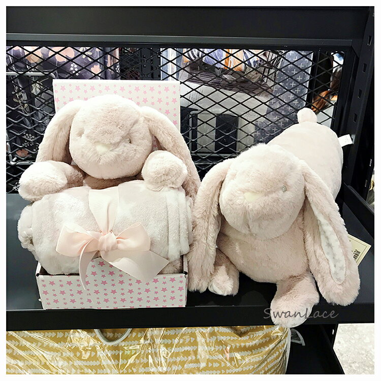 Modern House 兔子玩偶柔軟親膚午睡毯兒童禮物毛毯禮盒