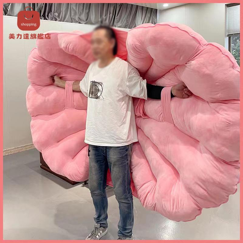 抱枕 記憶枕 長條枕 沙發枕 枕頭 蚌殼抱枕毛絨大貝殼睡覺睡袋蚌懶人沙發坐墊被子玩偶娃娃玩具超大