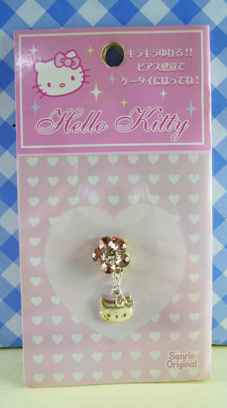 【震撼精品百貨】Hello Kitty 凱蒂貓 KITTY立體鑽貼紙-粉頭花 震撼日式精品百貨