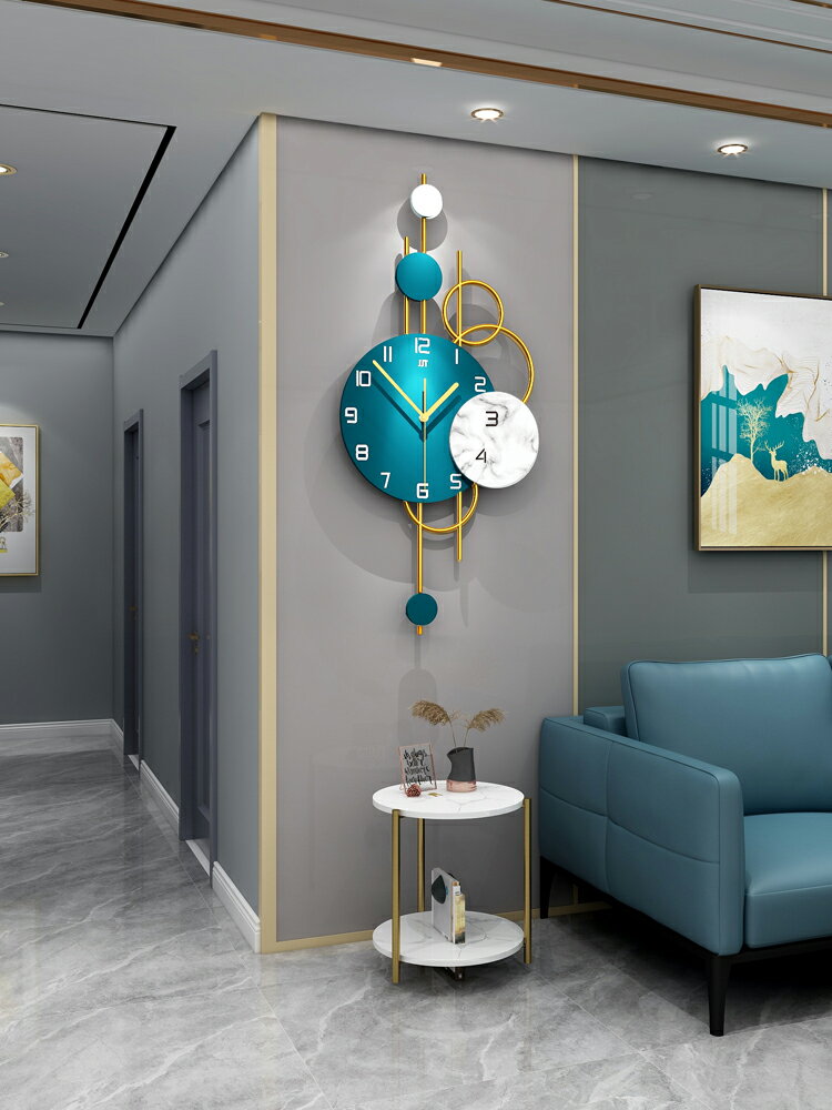 掛鐘 新品上市 北歐鐘表掛鐘客廳輕奢時鐘掛墻家用時尚創意裝飾現代簡約藝術掛表 交換禮物