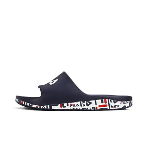 Fila Sleek Slide Premium [4-S324X-331] 男女 拖鞋 滿版字底 防水 海灘 深藍