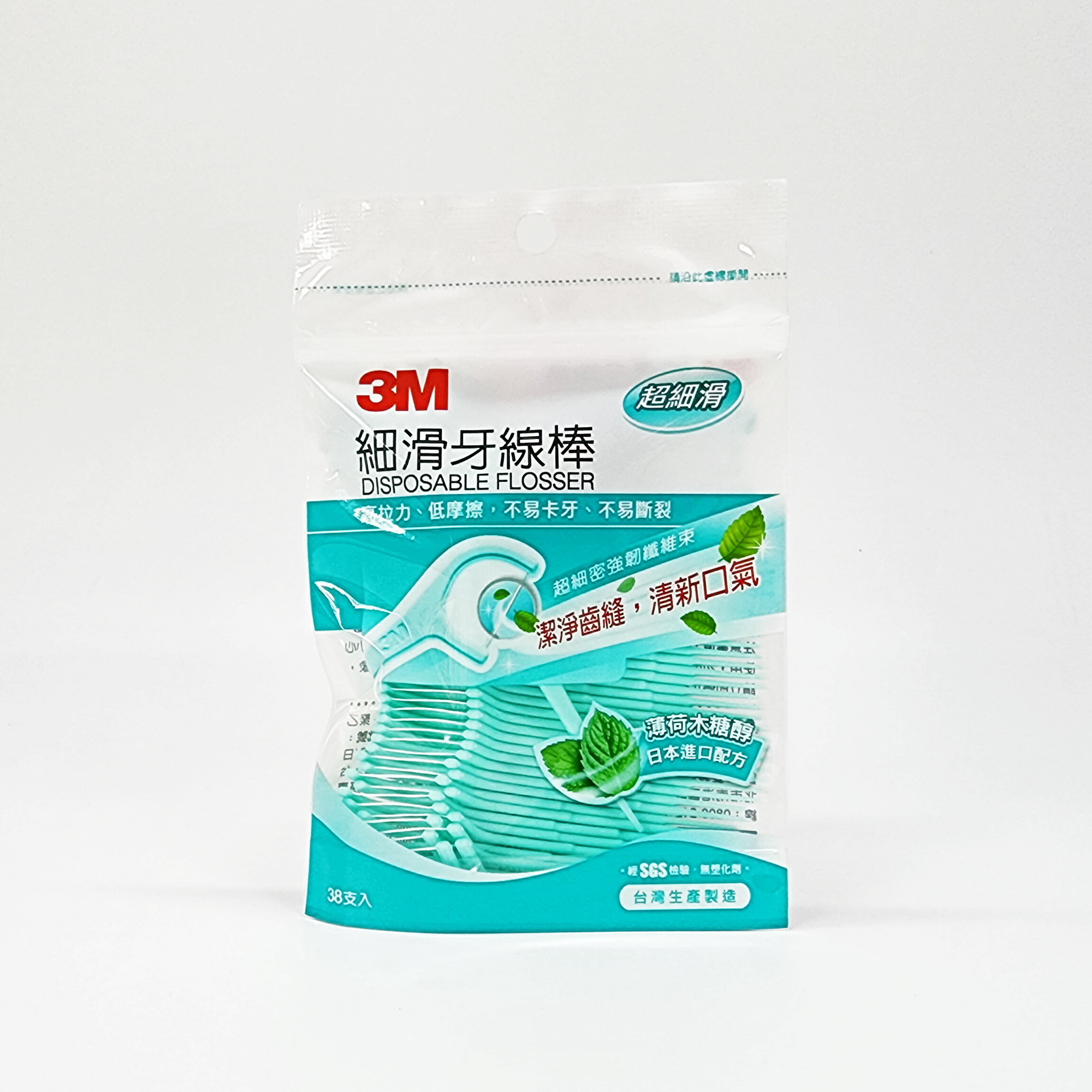 3M 細滑牙線棒 超細滑(38入 薄荷木糖醇 )