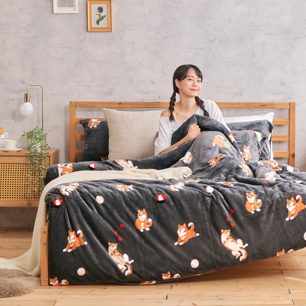 床包被套組(兩用毯被套)-單/雙/加大 / 法蘭絨 /多款任選 0