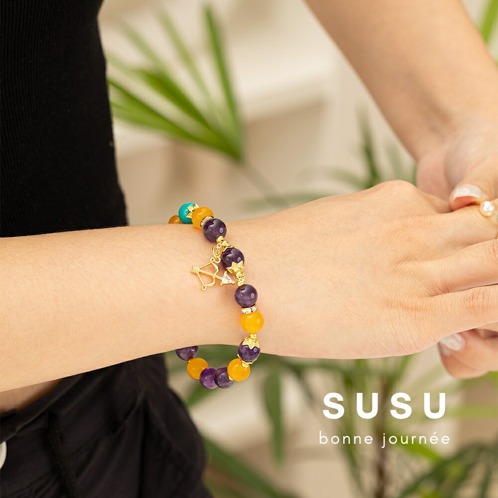 SU SU︱花樣水晶手鍊❤️紫水晶 綠松石 黃玉髓 事業運 招財 轉運 能量 防小人 送禮 推薦 5