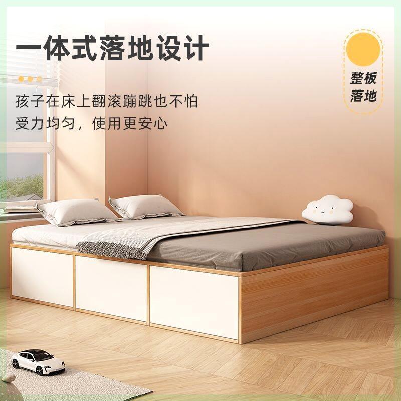 【全球優品滙】榻榻米小戶型實木床櫃書桌隱藏把手多功能組合儲物床臥室帽間