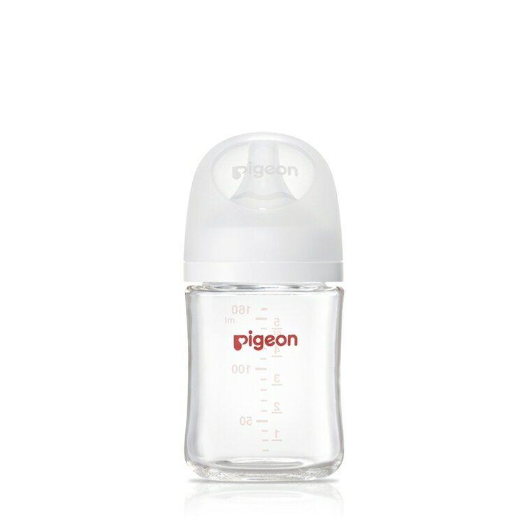 貝親 第三代母乳實感寬口玻璃奶瓶160ml-純淨白(SS奶嘴)【德芳保健藥妝】