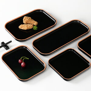 密胺盤子商用長方形燒烤盤火鍋店菜盤仿瓷塑料創意日韓式烤肉盤子