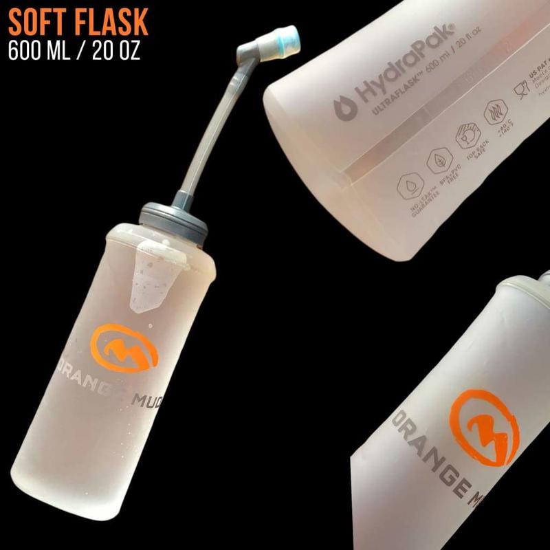 騎跑泳者 - ORANGE MUD 軟水壺,長吸管,補水更方便 UltraFlask 600ml soft flask.