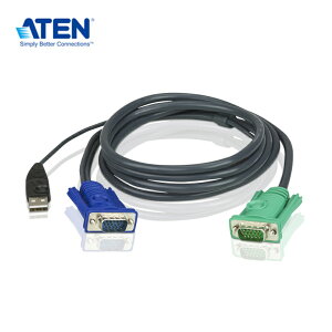 【預購】ATEN 2L-5203U 3公尺 USB 介面切換器連接線附三合一SPHD連接頭
