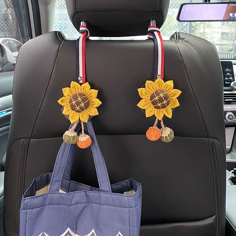 汽車椅背掛鉤車內飾座椅多功能隱形卡通後排可愛車載用小掛勾對裝
