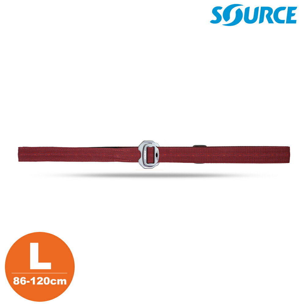 SOURCE 藏錢腰帶 Slim Travel Belts (鋁扣) 深紅色 L｜(86-120cm / 織帶寬 2.5cm)