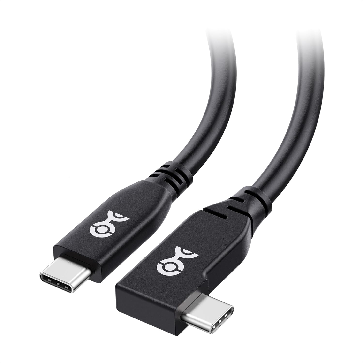 [6美國直購] Cable Matters 201316-2m 40Gbps Right Angle USB 4 連接線 傳輸線 相容 Thunderbolt 4 MacBook XPS