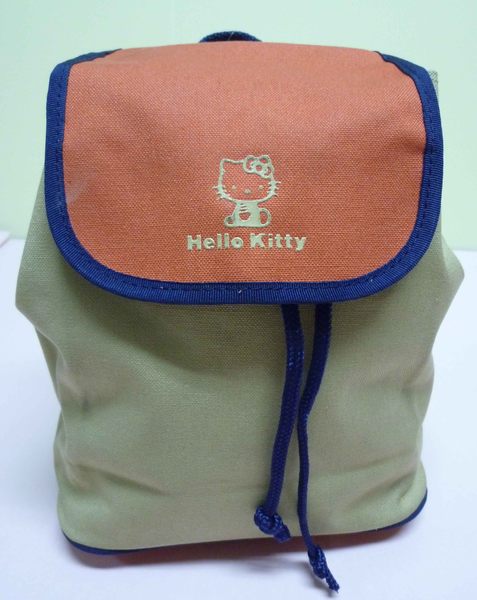 【震撼精品百貨】Hello Kitty 凱蒂貓 束口後背包 米橘 震撼日式精品百貨