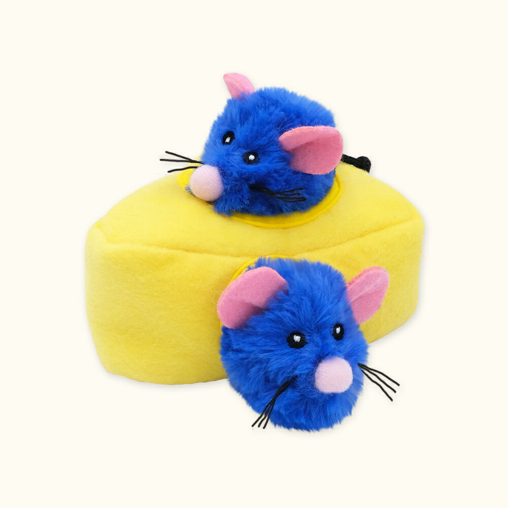 【SofyDOG】ZippyPaws 貓貓不要追-奶酪控鼠兄弟 有聲玩具 貓草玩具