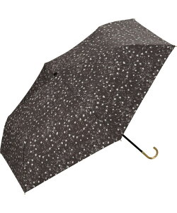 日本原裝進口 W.p.c. 輕量晴雨兩用折疊傘 (黑底手繪米白色星空/粉紅色內襯)