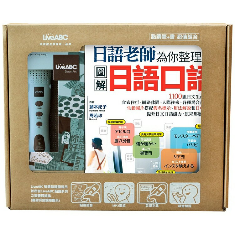 日語老師為你整理的圖解日語口語(附MP3)+LivePen智慧點讀筆(16G)