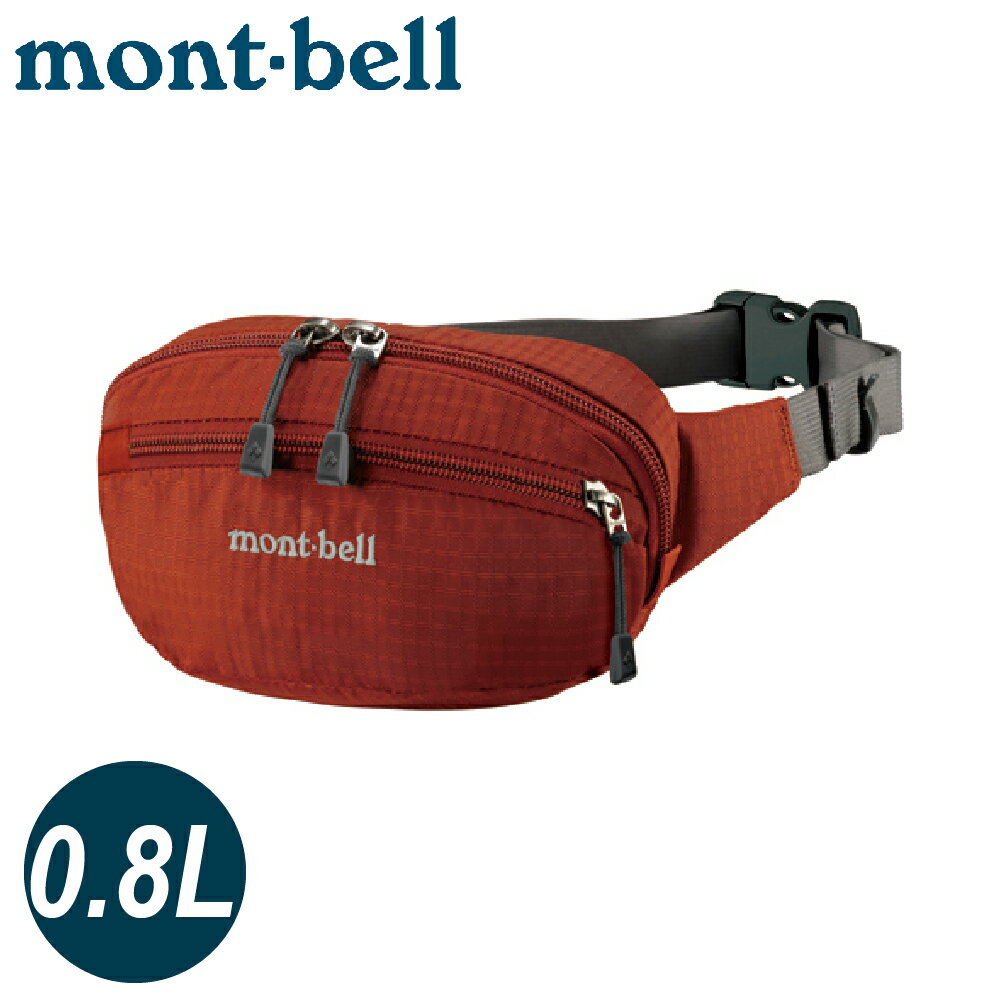 【Mont-Bell 日本 DELTA GUSSET POUCH S 腰包《磚橘》】1123763/側揹包/腰包/休閒包